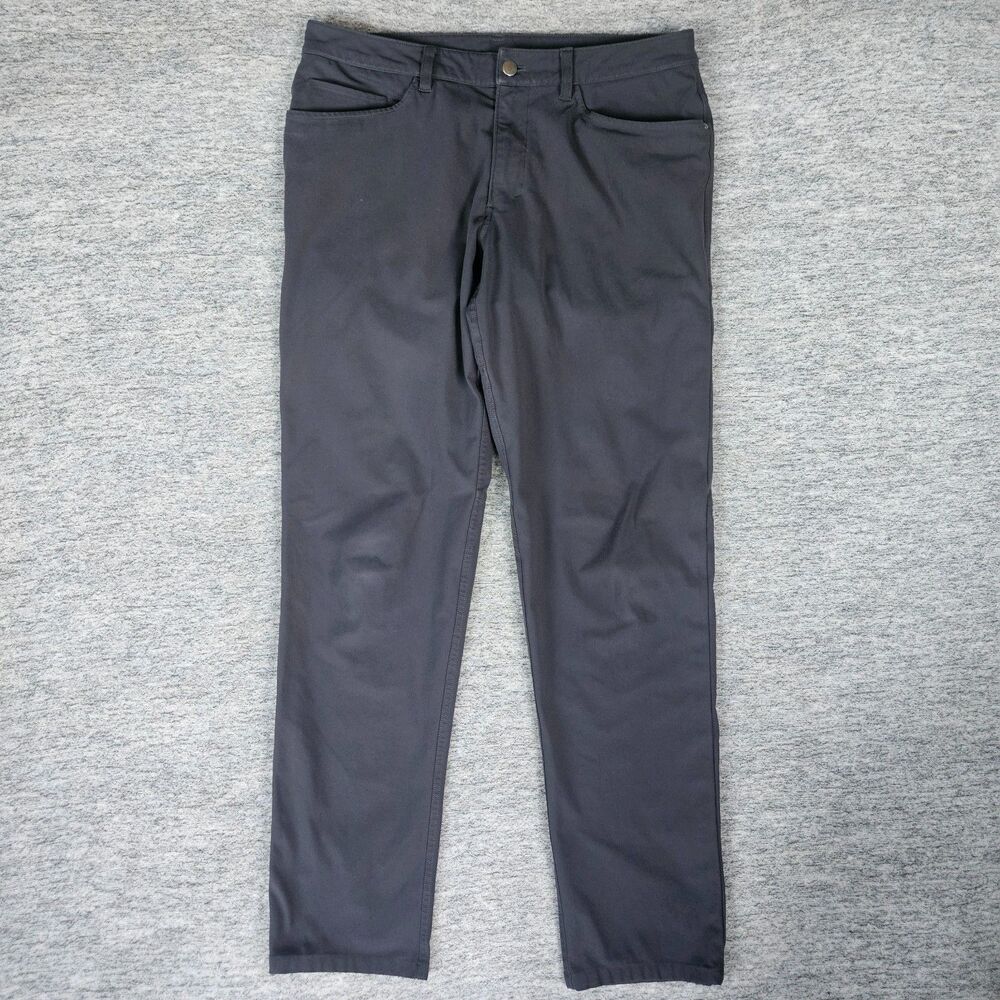 Lululemon ABC Tech Pants Men's 33x33 Performance Stretch Charcoal Gray Tapered